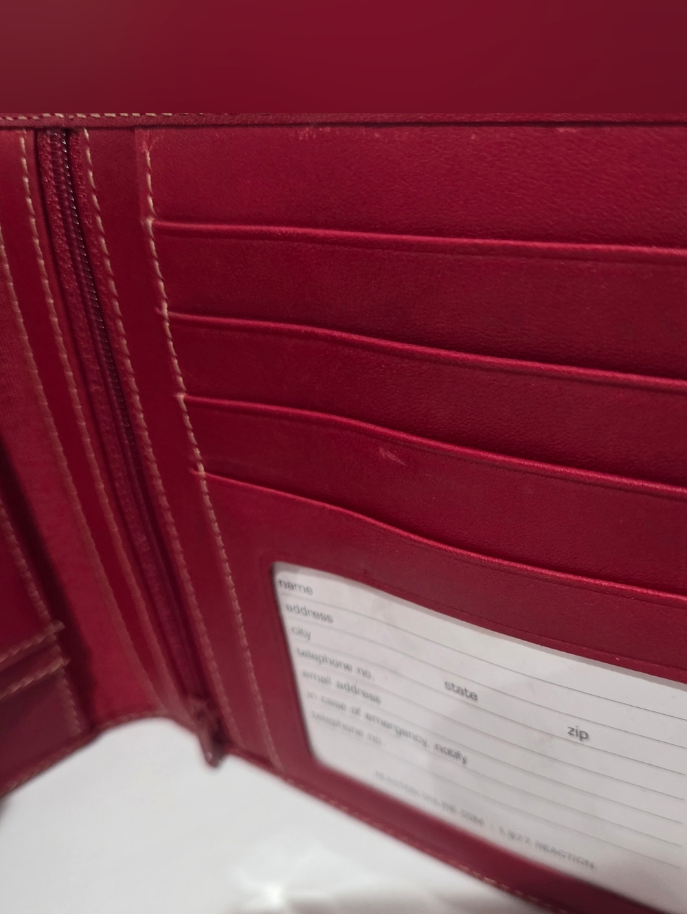 Kenneth Cole Reaction cranberry red crossbody bag - Picture 3 of 11